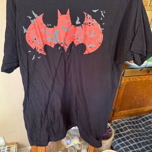 Batman Black and Red Short Sleeve Tee